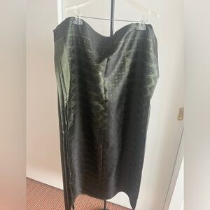 Sophisticated FabIndia style Sari 100% Silk Saree Forest 🌳 green black thread wk